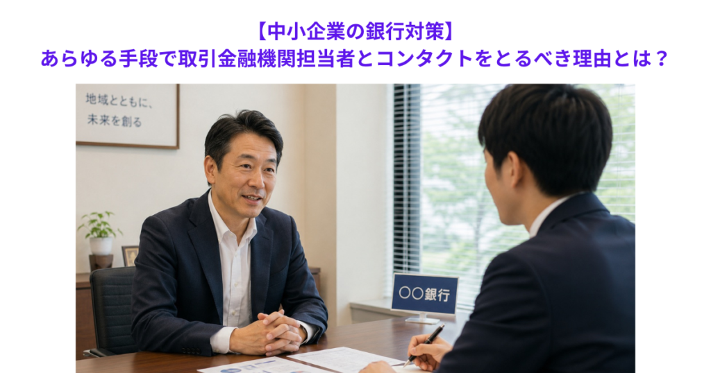 【中小企業の銀行対策】あらゆる手段で取引金融機関担当者とコンタクトをとるべき理由とは？