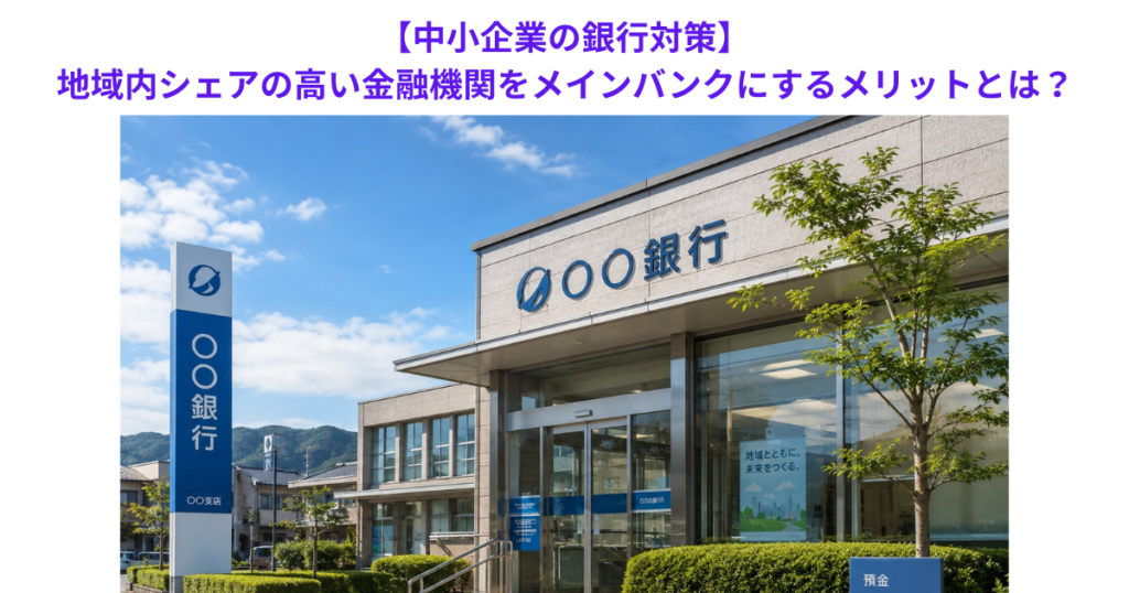 【中小企業の銀行対策】地域内シェアの高い金融機関をメインバンクにするメリットとは?
