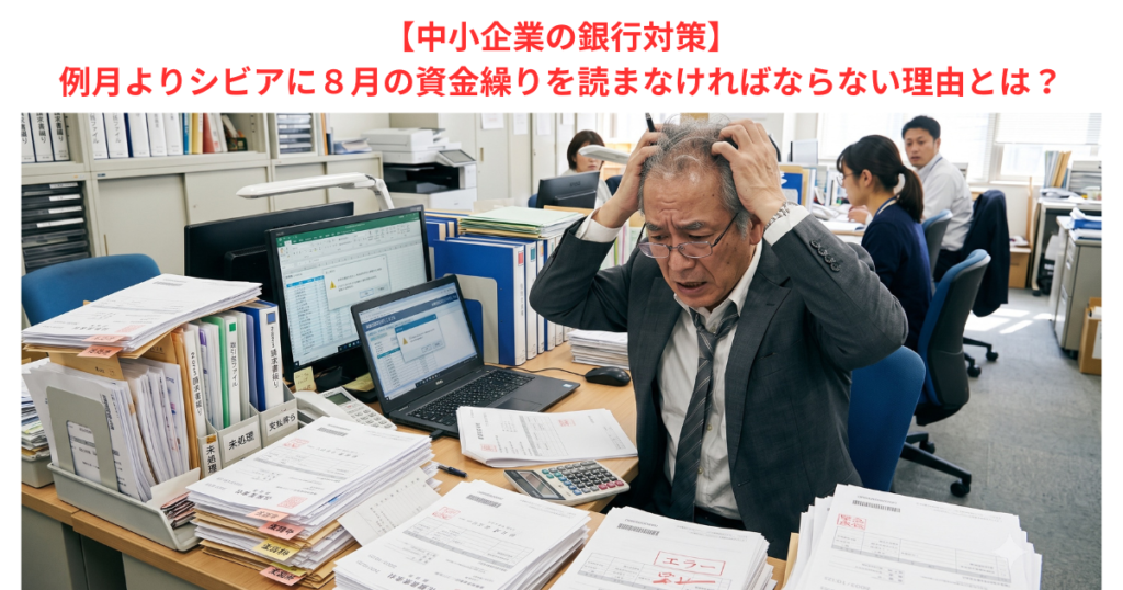 【中小企業の銀行対策】例月よりシビアに８月の資金繰りを読まなければならない理由とは？