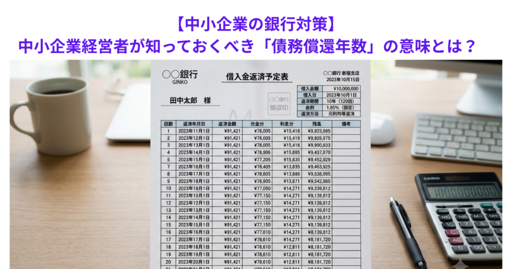 【中小企業の銀行対策】中小企業経営者が知っておくべき「債務償還年数」の意味とは？　