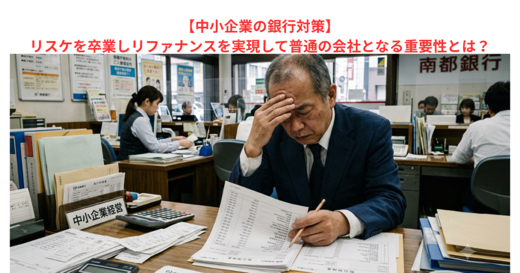 【中小企業の銀行対策】リスケを卒業しリファナンスを実現して普通の会社となる重要性とは？