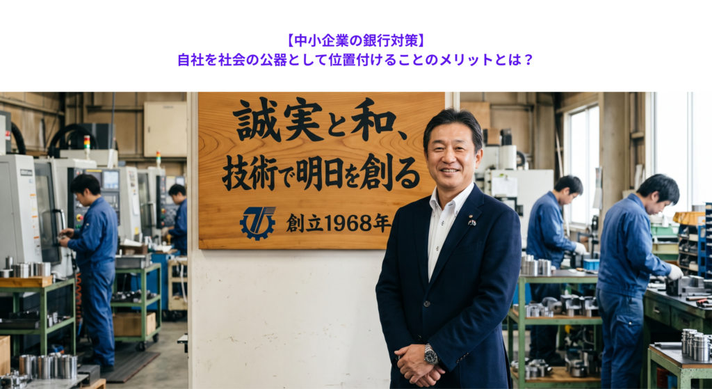 【中小企業の銀行対策】自社を社会の公器として位置付けることのメリットとは？