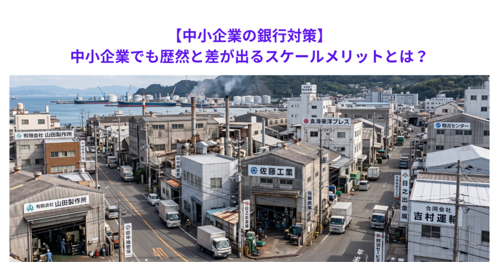 【中小企業の銀行対策】中小企業でも歴然と差が出るスケールメリットとは?