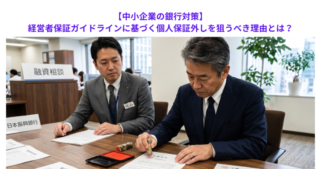 【中小企業の銀行対策】経営者保証ガイドラインに基づく個人保証外しを狙うべき理由とは?