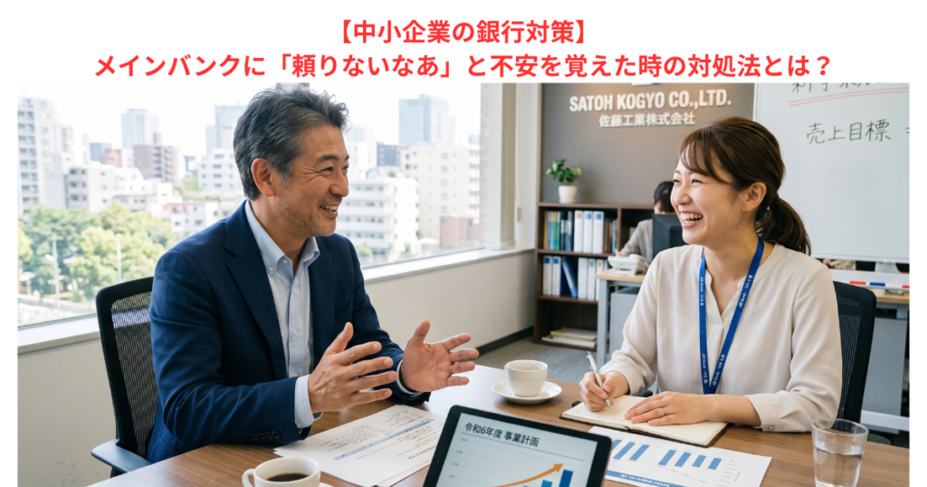 【中小企業の銀行対策】メインバンクに「頼りないなあ」と不安を覚えた時の対処法とは？