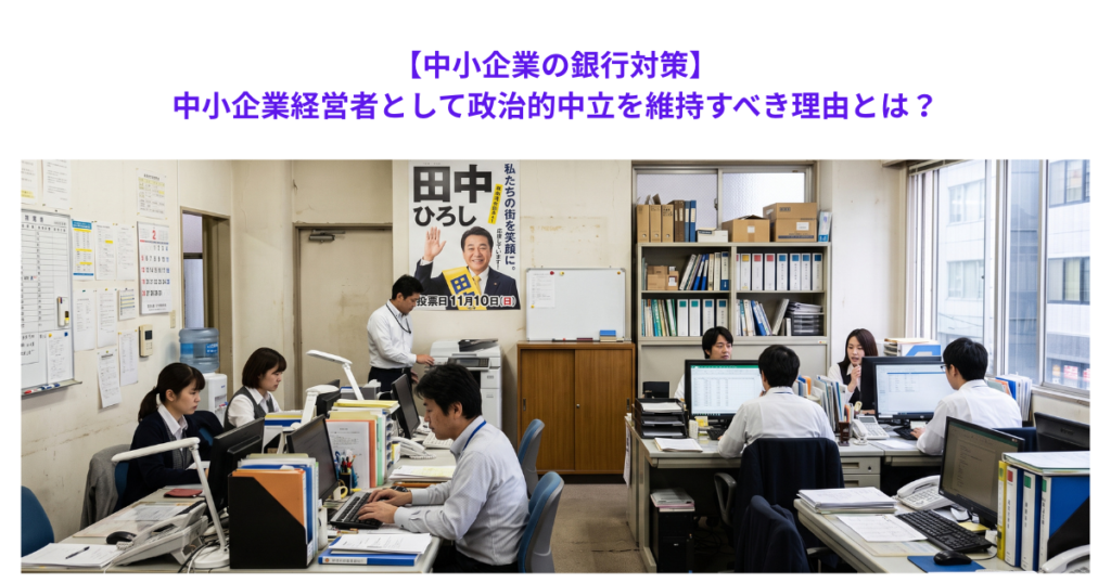 【中小企業の銀行対策】中小企業経営者として政治的中立を維持すべき理由とは？