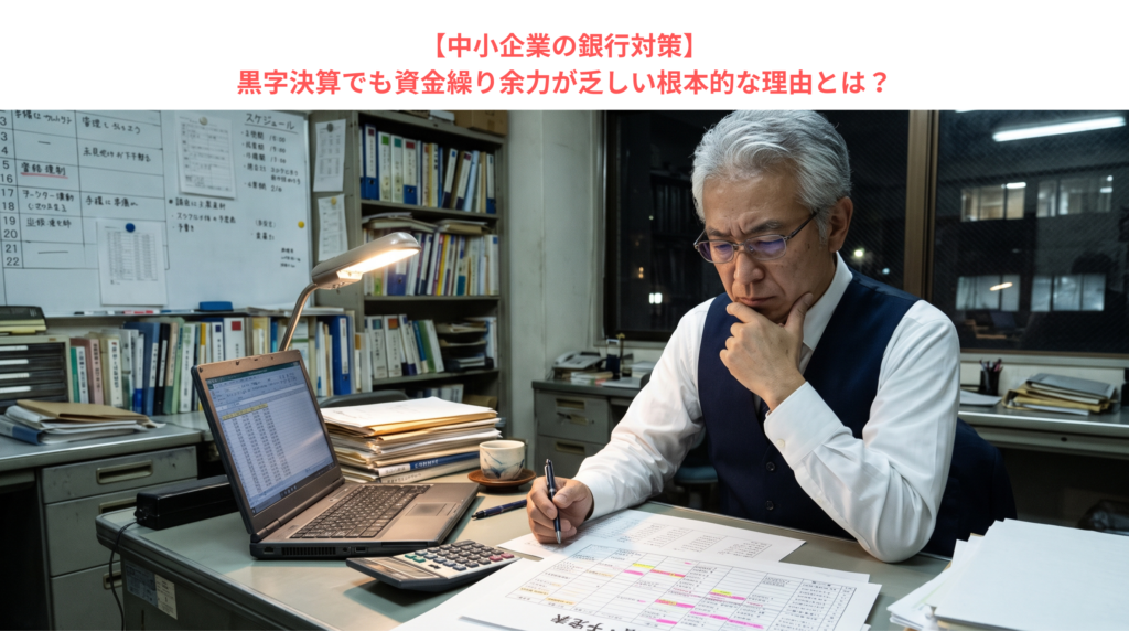 【中小企業の銀行対策】黒字決算でも資金繰り余力が乏しい根本的な理由とは？