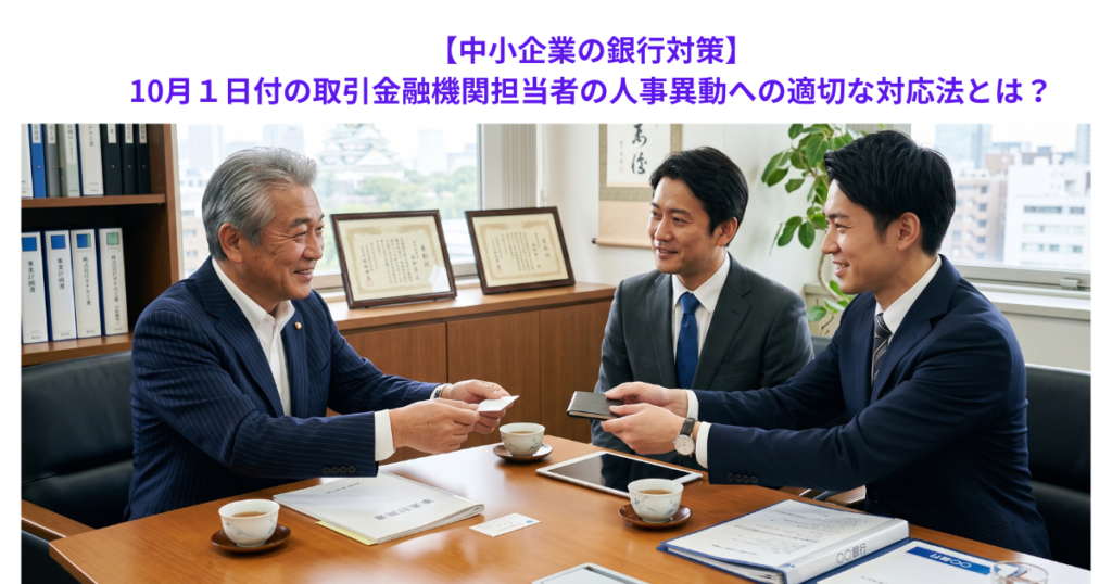 【中小企業の銀行対策】10月１日付の取引金融機関担当者の人事異動への適切な対応法とは？