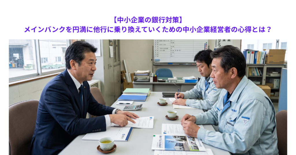 【中小企業の銀行対策】メインバンクを円満に他行に乗り換えていくための中小企業経営者の心得とは？　
