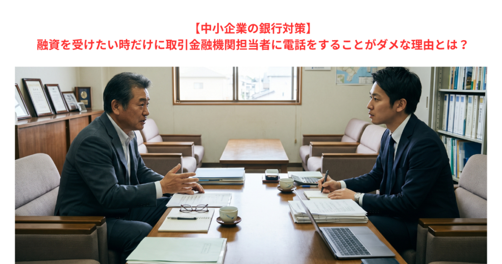 【中小企業の銀行対策】融資を受けたい時だけに取引金融機関担当者に電話をすることがダメな理由とは?