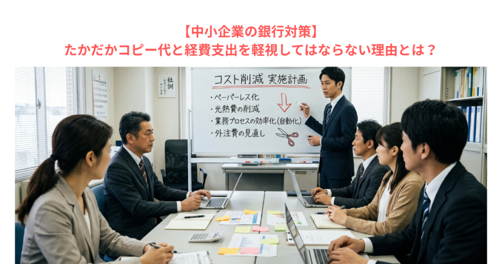 【中小企業の銀行対策】たかだかコピー代と経費支出を軽視してはならない理由とは?