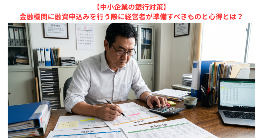 【中小企業の銀行対策】金融機関に融資申込みを行う際に経営者が準備すべきものと心得とは？